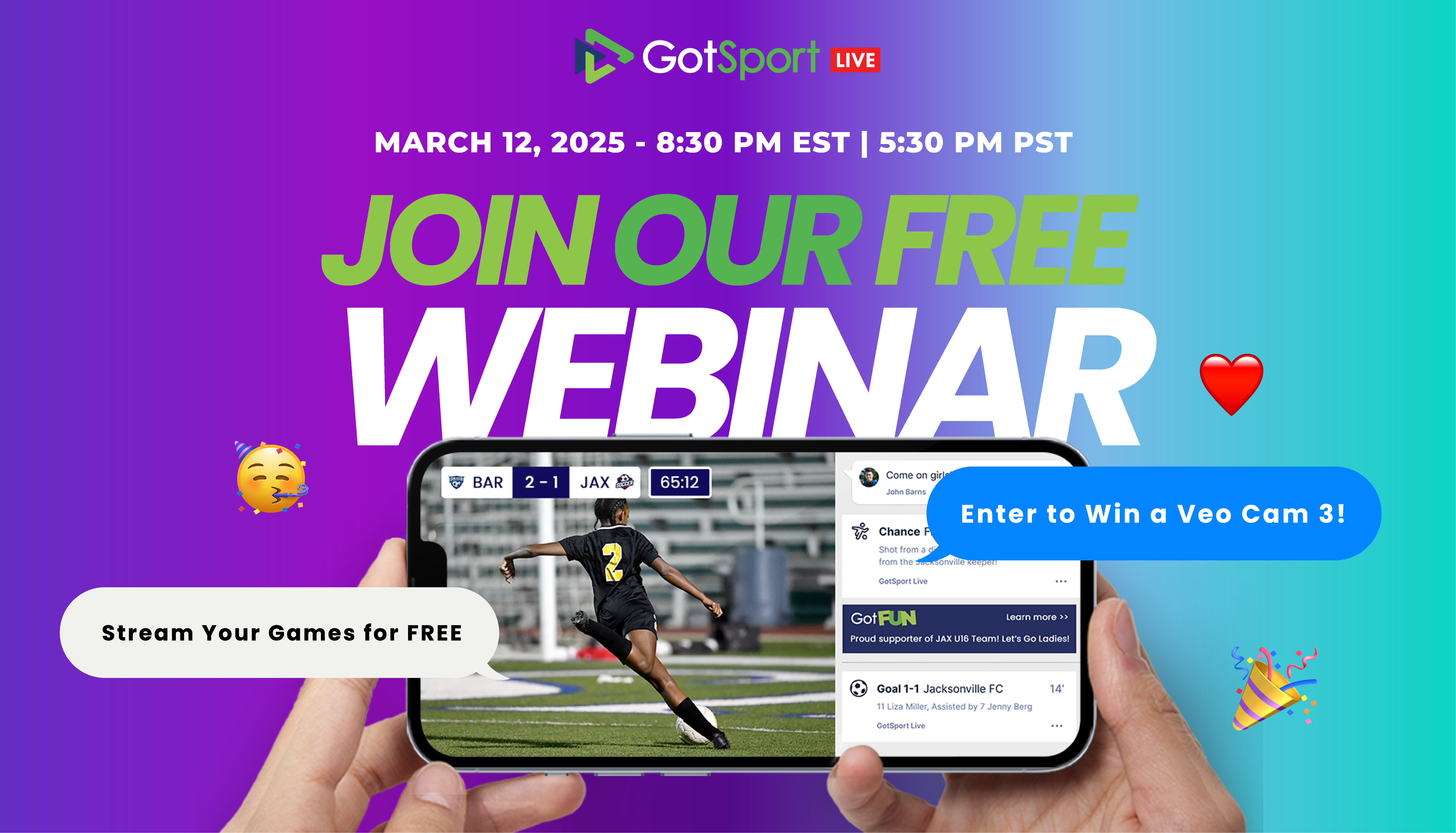 GotSport Live Email Banner