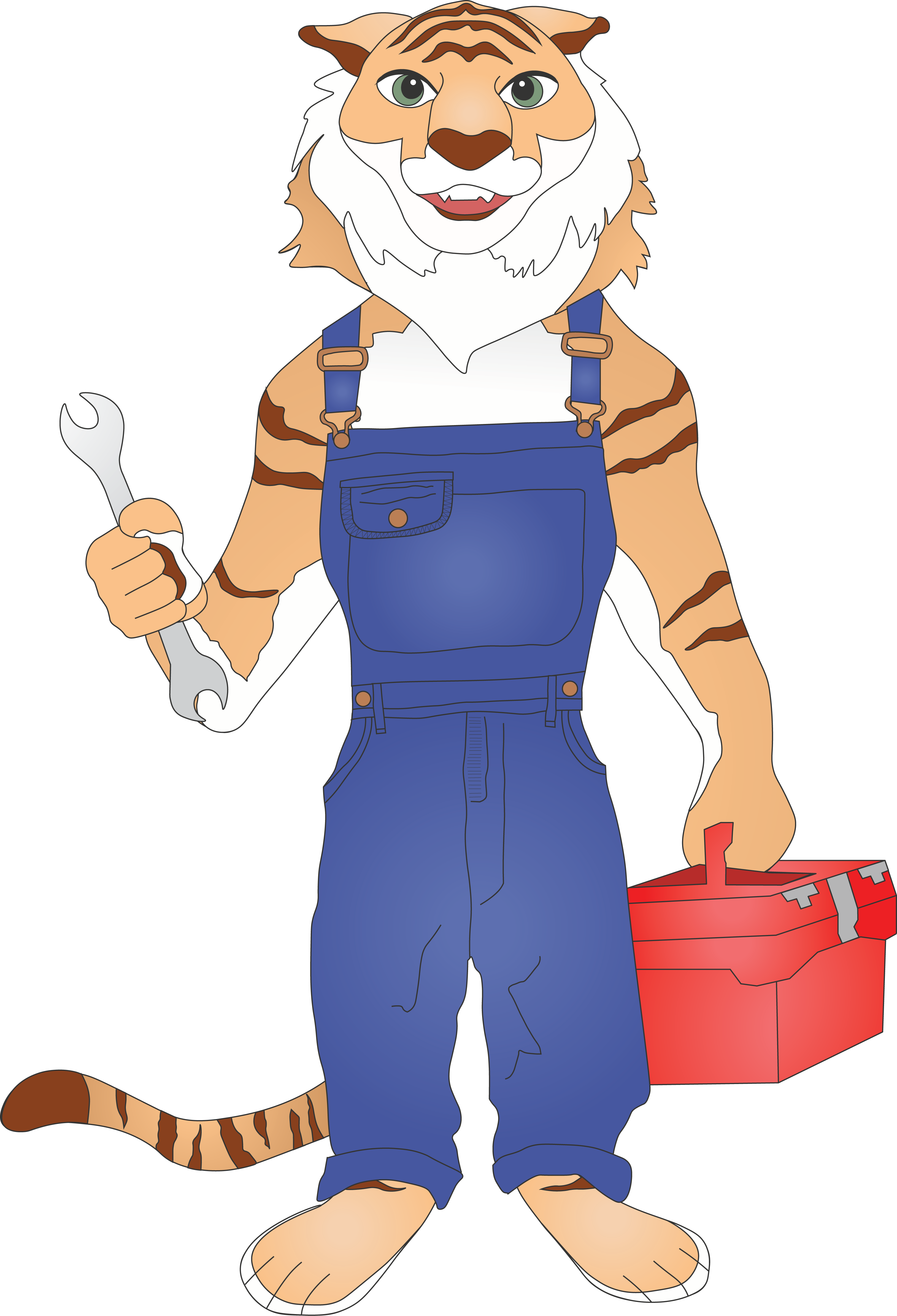 Tiger Mascot Printed On Shirt